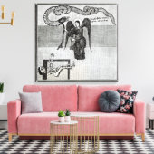 De engel houdt de sleutels van de hel vast canvas afdruk (Insitu (Woonkamer))