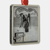 De engel houdt de sleutels van de hel vast metalen ornament (Rechts)