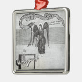 De engel houdt de sleutels van de hel vast metalen ornament (Links)