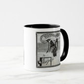 De engel houdt de sleutels van de hel vast mok (Voorkant rechts)