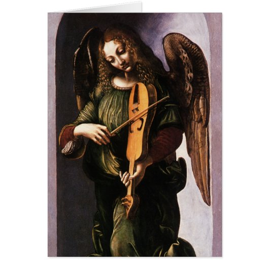 De engel in het groen met een vedel van Leonardo d (Voorkant)