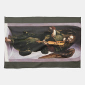 De engel in het groen met een vedel van Leonardo d Theedoek (Horizontaal)