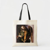 De engel in het groen met een vedel van Leonardo d Tote Bag (Voorkant)