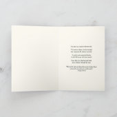 "De engel kende zijn naam" Condoleance Kaart (Binnen)