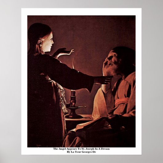 De engel lijkt op sint-Joseph in een droom Poster (Voorkant)