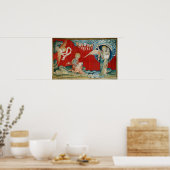 De engel met een open boek poster (Keuken)