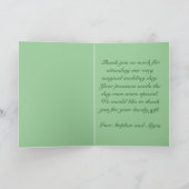 De engel nam dankt u toe bedankkaart (Binnen)