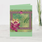 De engel nam Monogram toe Notitiekaartje (Voorkant)