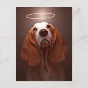 De Engel van Basset Hound Briefkaart