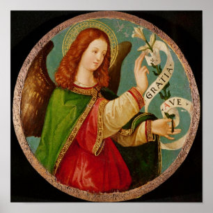 De engel van de aankondiging poster