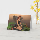 De Engel van de aarde - Wenskaart Kaart (Gele Bloem)