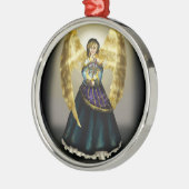 De Engel van de Chanoeka Metalen Ornament (Links)