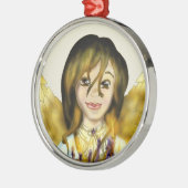 De Engel van de Chanoeka Metalen Ornament (Links)