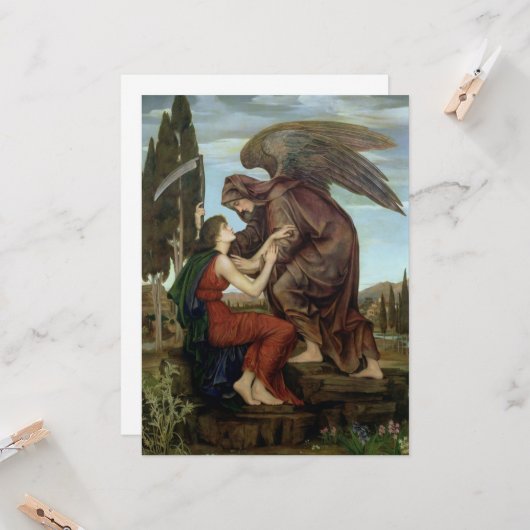 De engel van de Dood (Compassie aan het einde van  Kaart (Voorkant / Achterkant in situ)