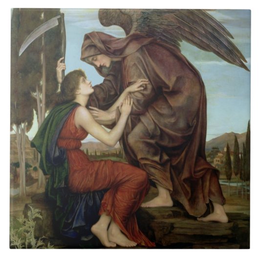 De engel van de Dood (Compassie aan het einde van Tegeltje (Voorkant)