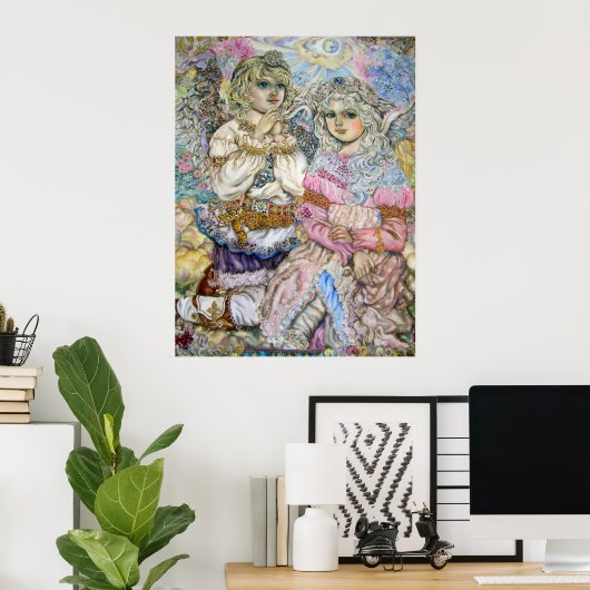 De engel van de lichtflits. poster (Thuiskantoor)