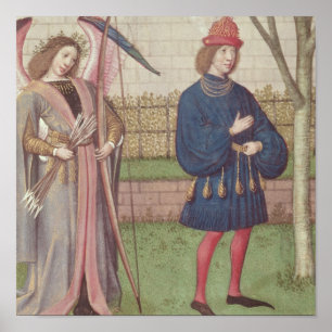 De engel van de liefde lijkt op een minnaar in de  poster