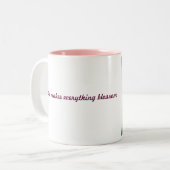 De engel van de liefde tweekleurige koffiemok (Voorkant links)