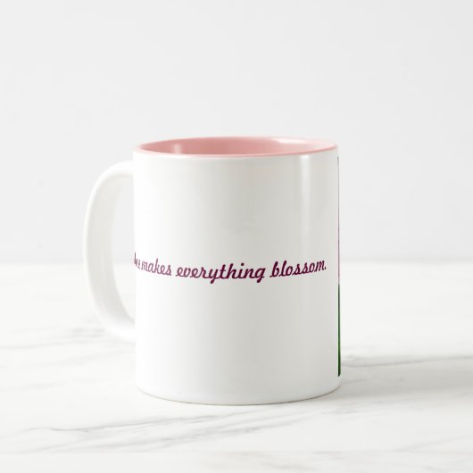 De engel van de liefde tweekleurige koffiemok (Voorkant links)