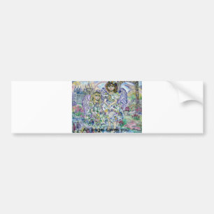 De engel van de paarse bloem., Een engel redt... Bumpersticker