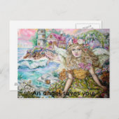 De engel van de parelschelpdieren, een engel sav.. briefkaart (Voorkant / Achterkant)
