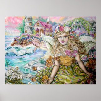 De engel van de parelschelpdieren. poster