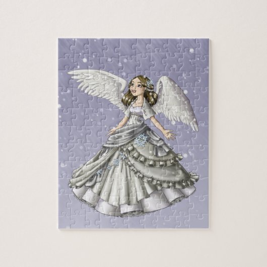 De Engel van de sneeuw Legpuzzel (Verticaal)