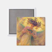 De engel van de vogels Franz Dvorak 1910 Magneet (Voorkant / Achterkant)