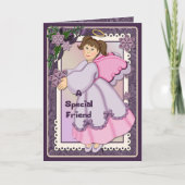 De Engel van de Vriendschap van Kerstmis - Vers Feestdagen Kaart (Voorkant)