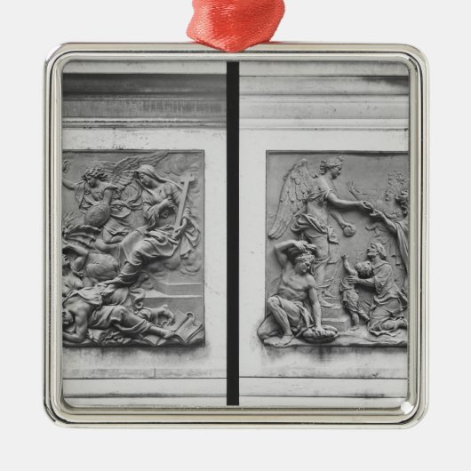 De engel van Frankrijk die de ketters uitzet Metalen Ornament (Voorkant)