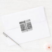 De engel van Frankrijk die de ketters uitzet Vierkante Sticker (Envelop)