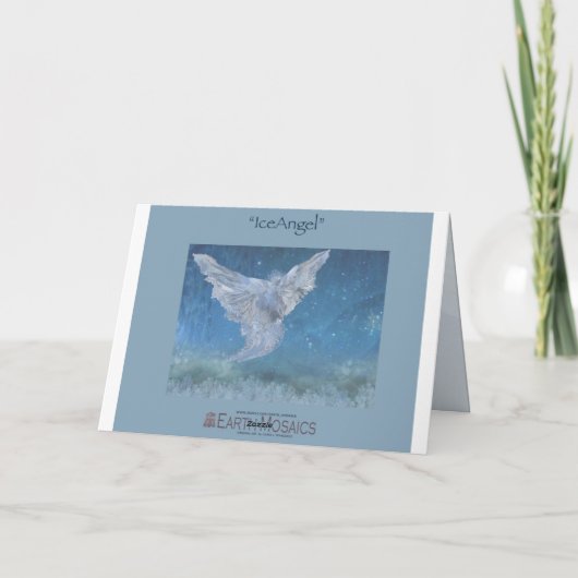 De Engel van het kristal (lijstversiering) Feestdagen Kaart (Achterkant)