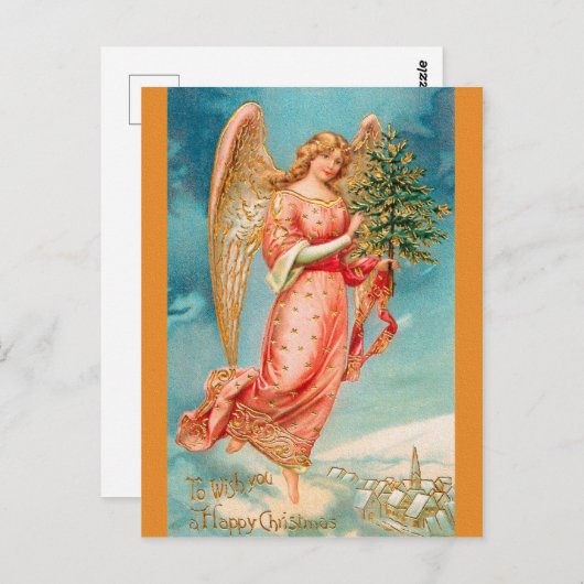 De engel van KERSTMIS Briefkaart (Voorkant / Achterkant)