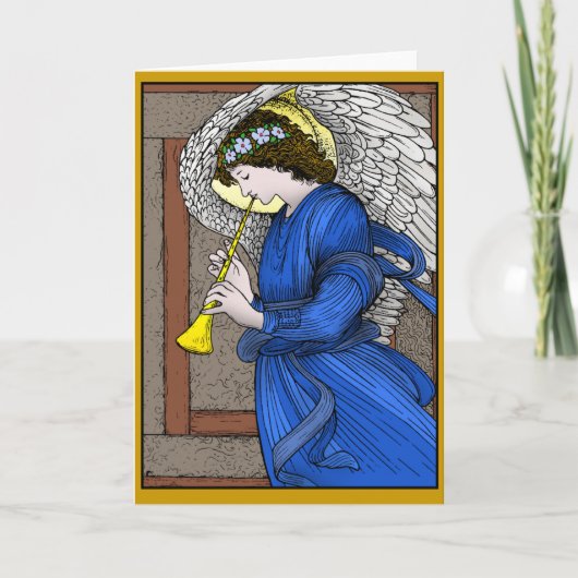 De Engel van Kerstmis Feestdagen Kaart (Voorkant)