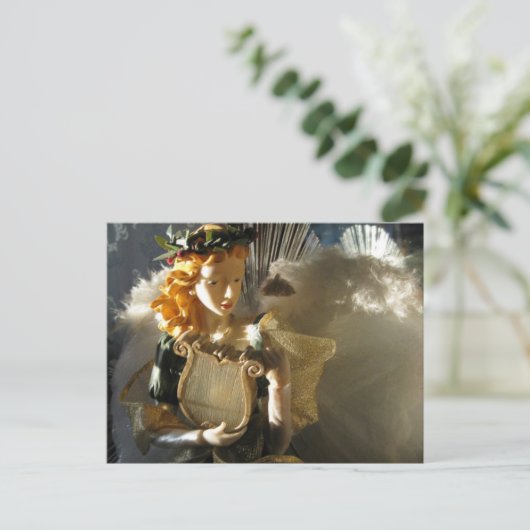 De Engel van Kerstmis Feestdagenkaart (Staand voorkant)