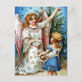 De Engel van Kerstmis Feestdagenkaart (Voorkant)