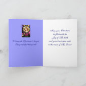 De Engel van Kerstmis met Trompet Feestdagen Kaart (Binnen)