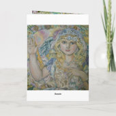 De engel van Kerstmis nam toe Feestdagen Kaart (Achterkant)