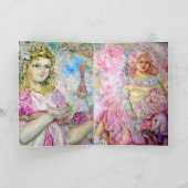 De engel van Kerstmis nam toe Feestdagen Kaart (Binnen)