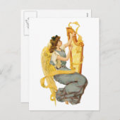 De Engel van Kerstmis van Ierland Feestdagenkaart (Voorkant / Achterkant)