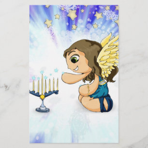 De Engel van Menorah Briefpapier
