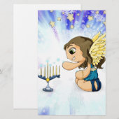 De Engel van Menorah Briefpapier (Voorkant / Achterkant)