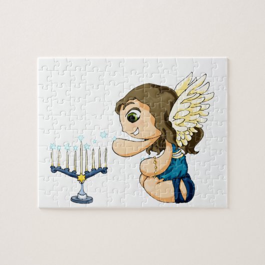 De Engel van Menorah Legpuzzel (Horizontaal)