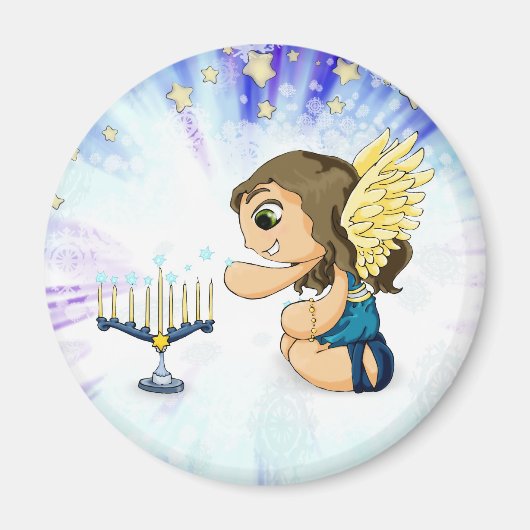 De Engel van Menorah Magneet (Voorkant)