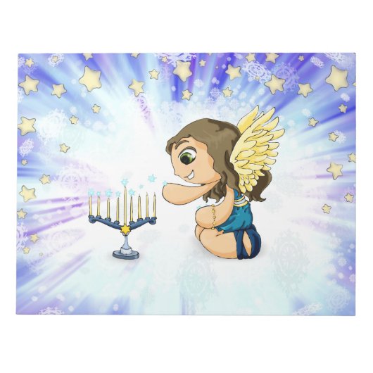 De Engel van Menorah Notitieblok (Voorkant)