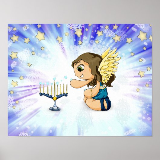 De Engel van Menorah Poster (Voorkant)