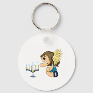De Engel van Menorah Sleutelhanger