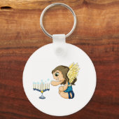 De Engel van Menorah Sleutelhanger (Voorkant)