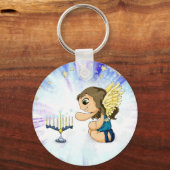 De Engel van Menorah Sleutelhanger (Voorkant)