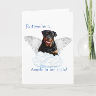 De Engel van Rottweiler Feestdagen Kaart